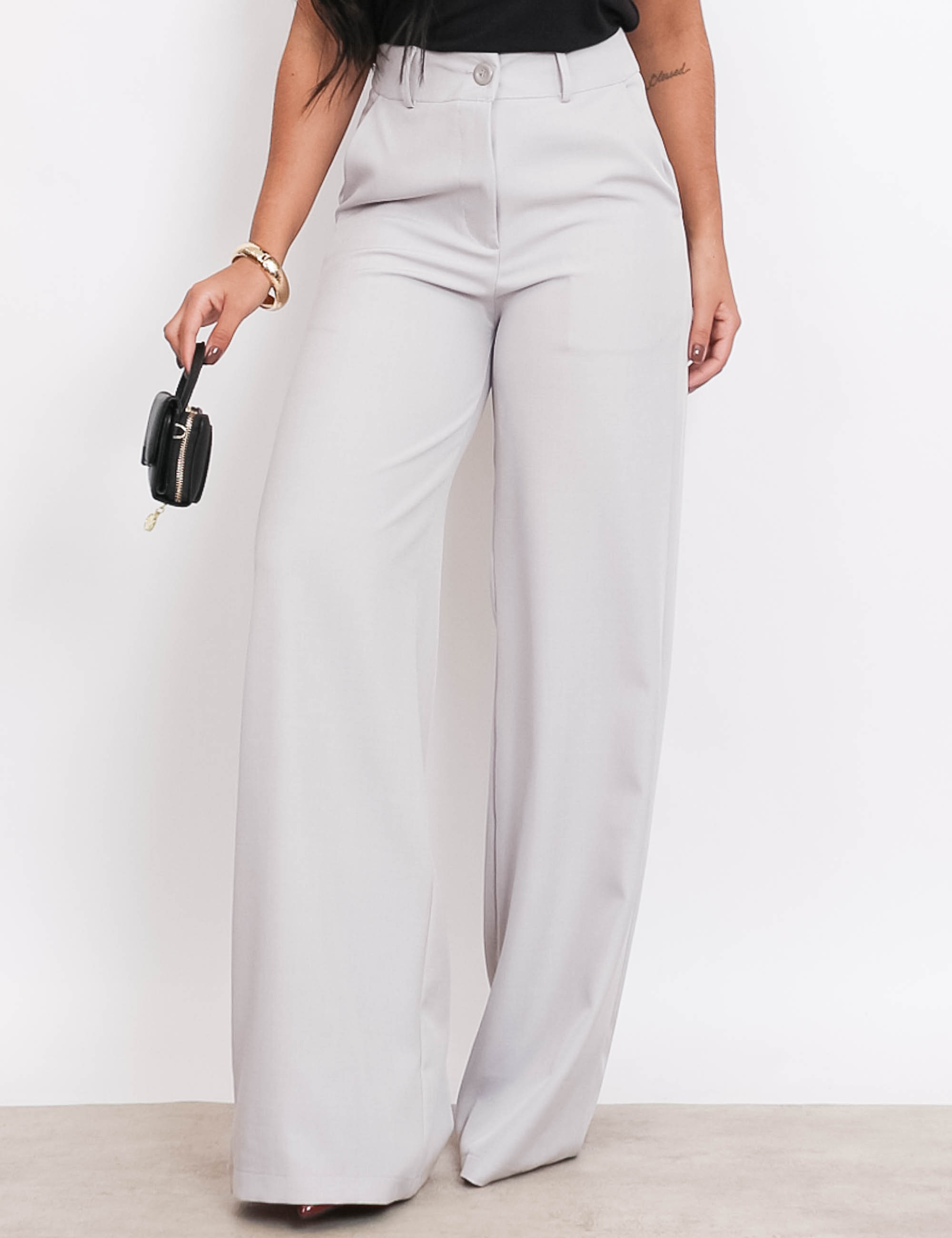  Pantalona Alfaiataria Cinza