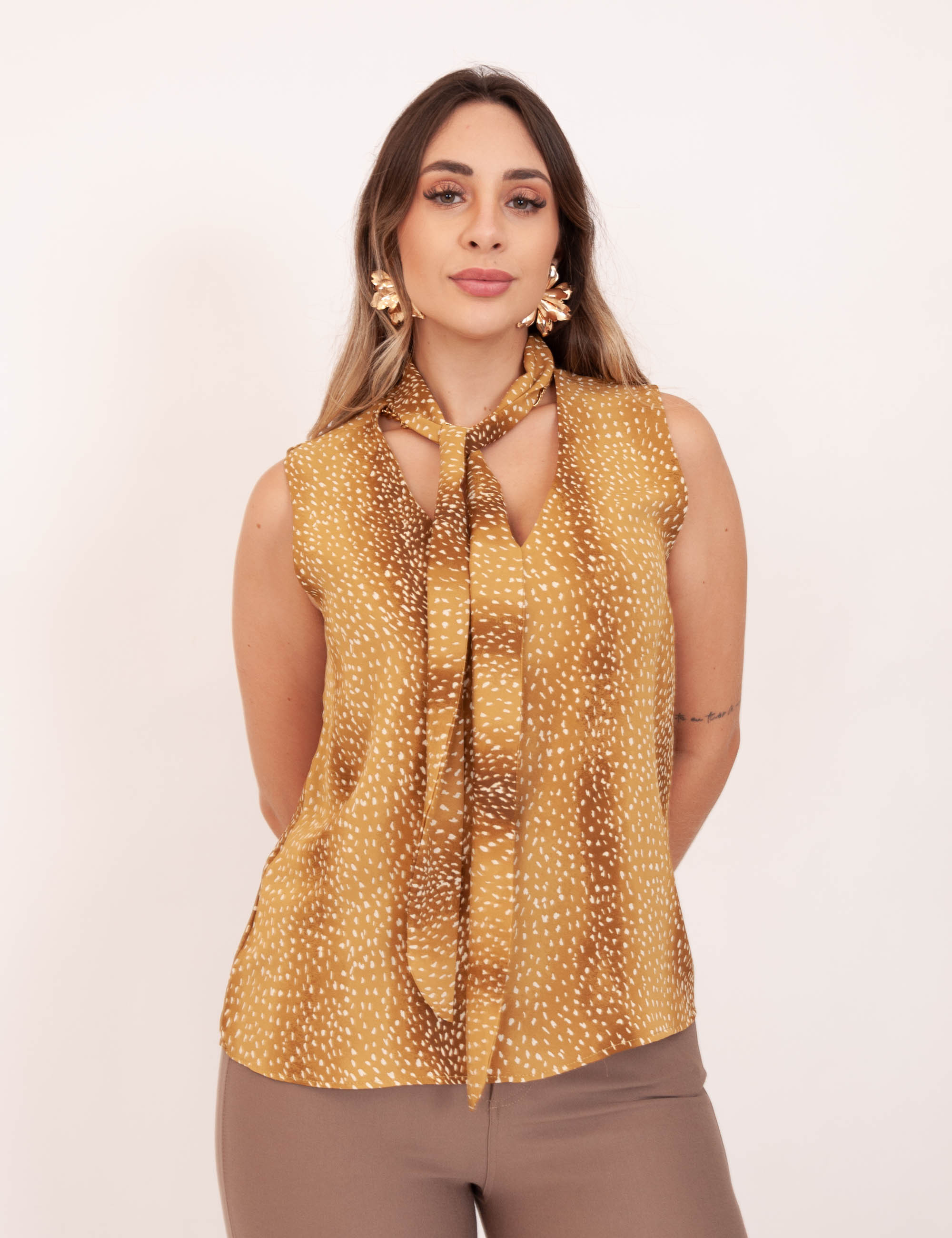 Blusa Bambi Faixa Mostarda