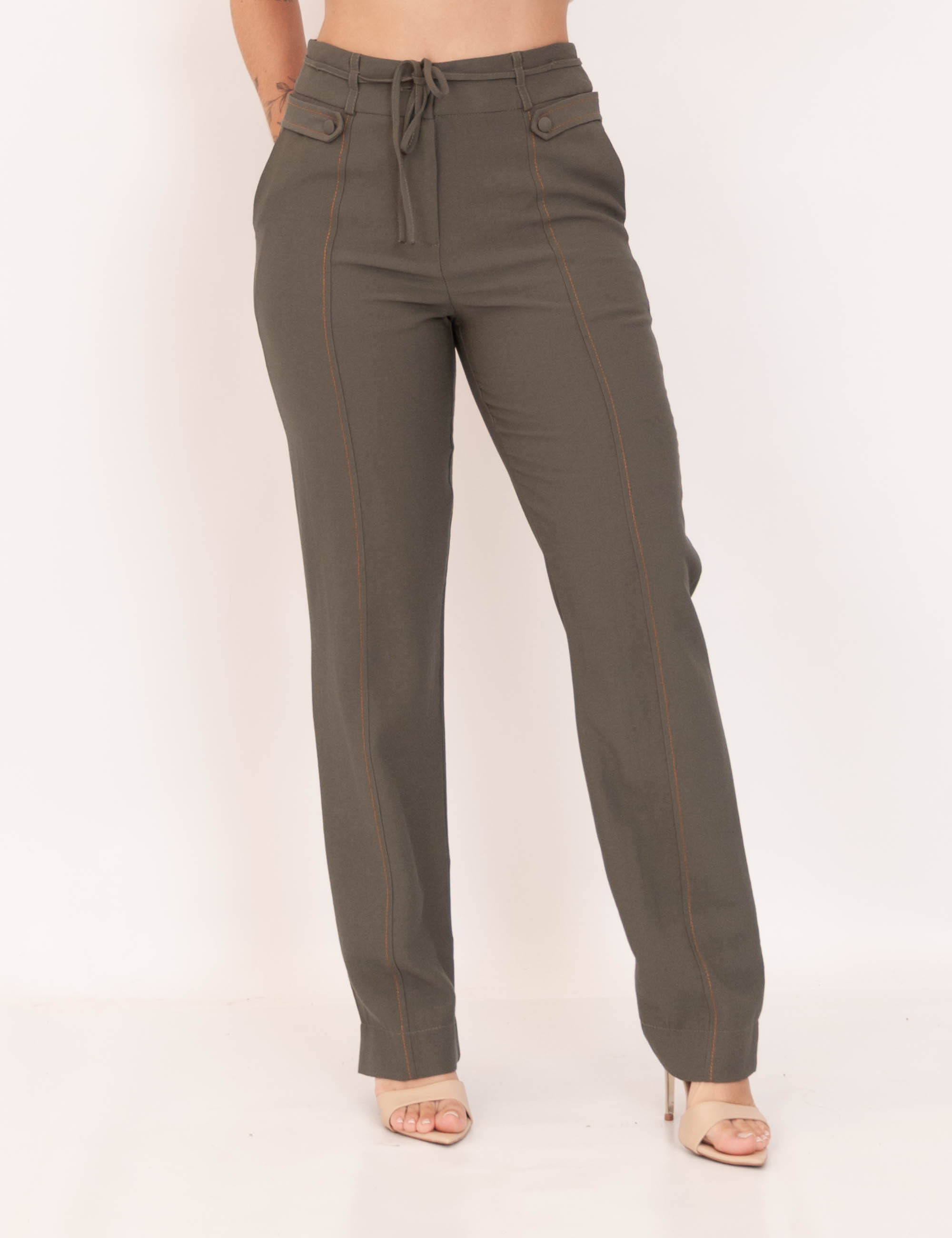 Calça Misha Pesponto Verde