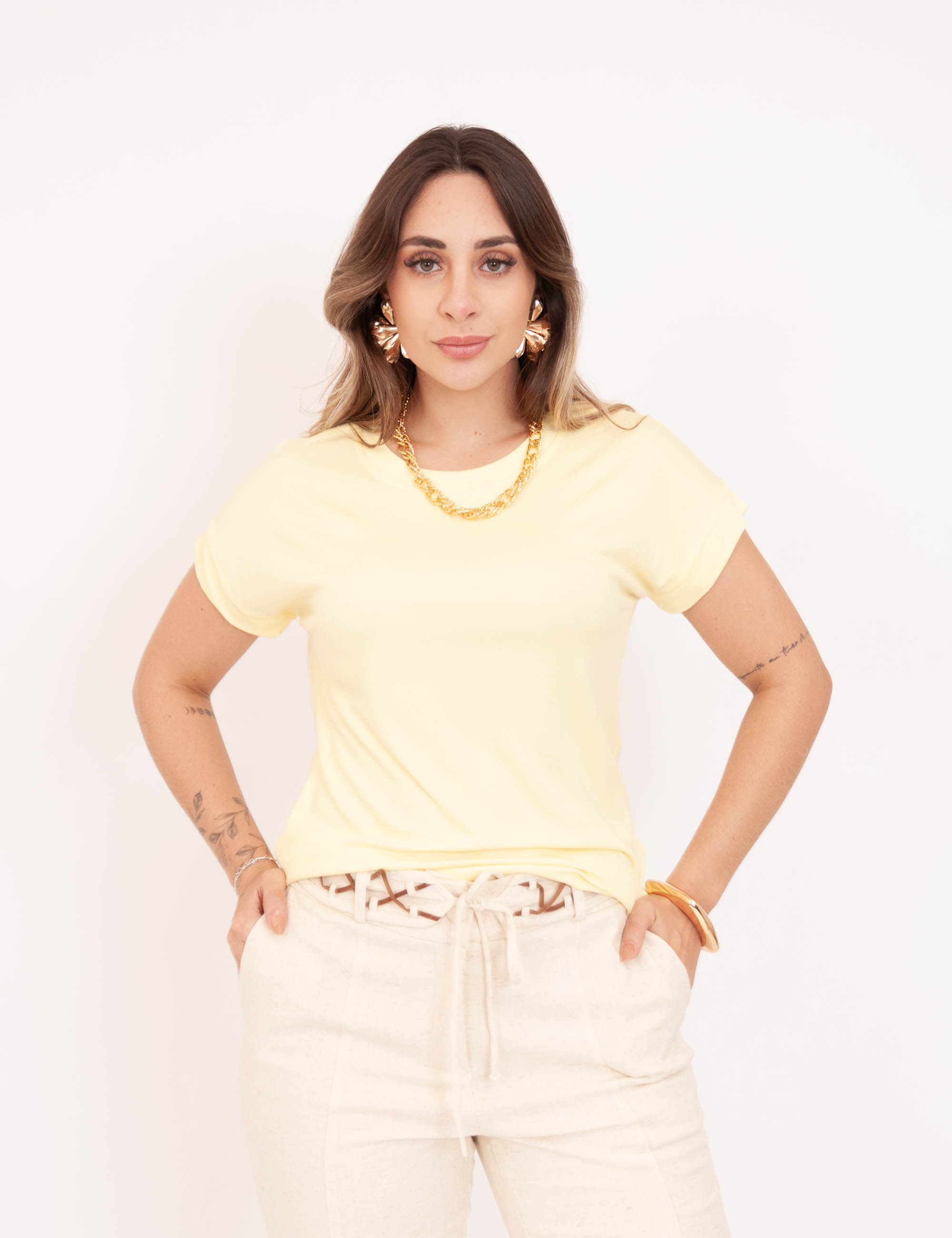 Blusa Pala Algodão Amarelo