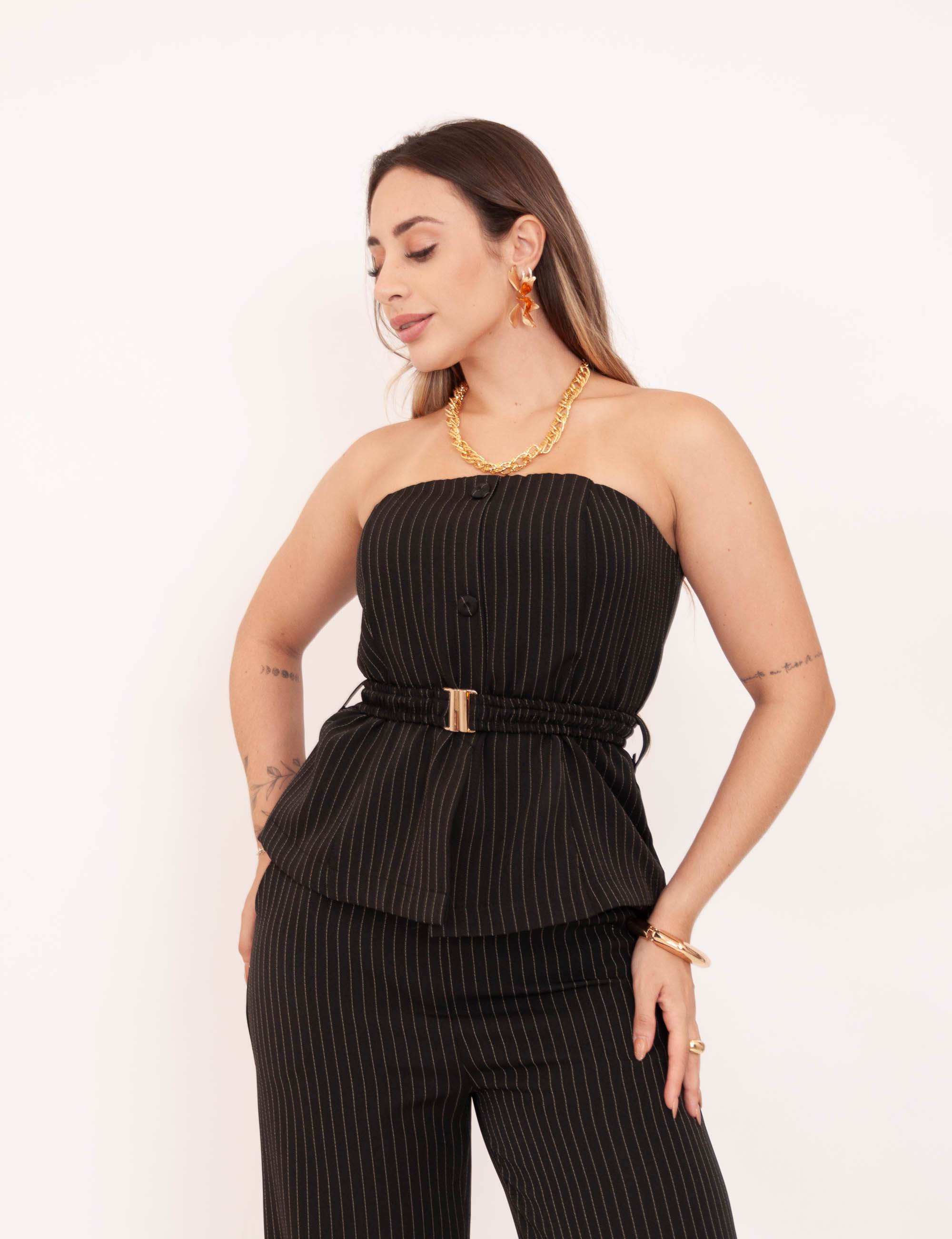 Blusa Luara Risca Preto