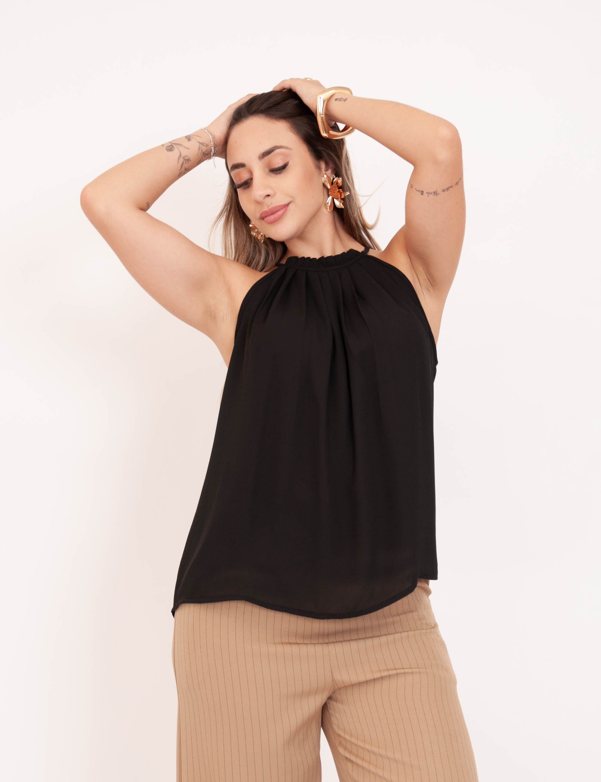 Blusa Cava Americana Preto