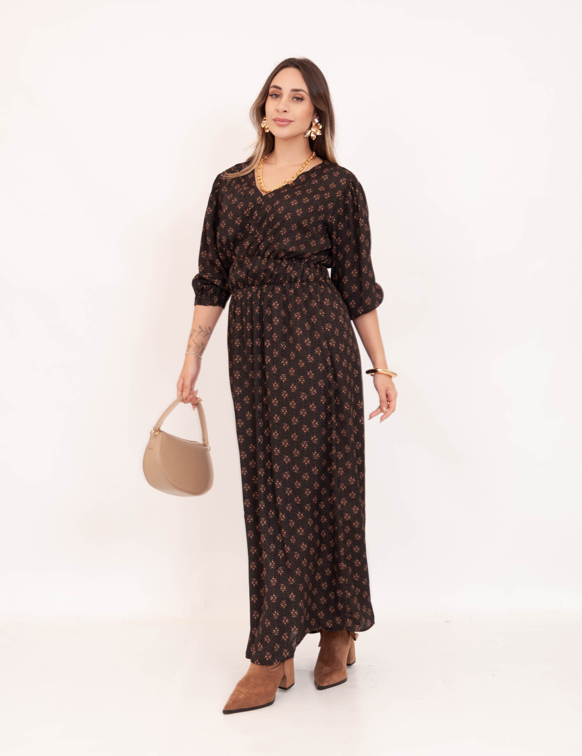 Vestido Nadia Boho Preto