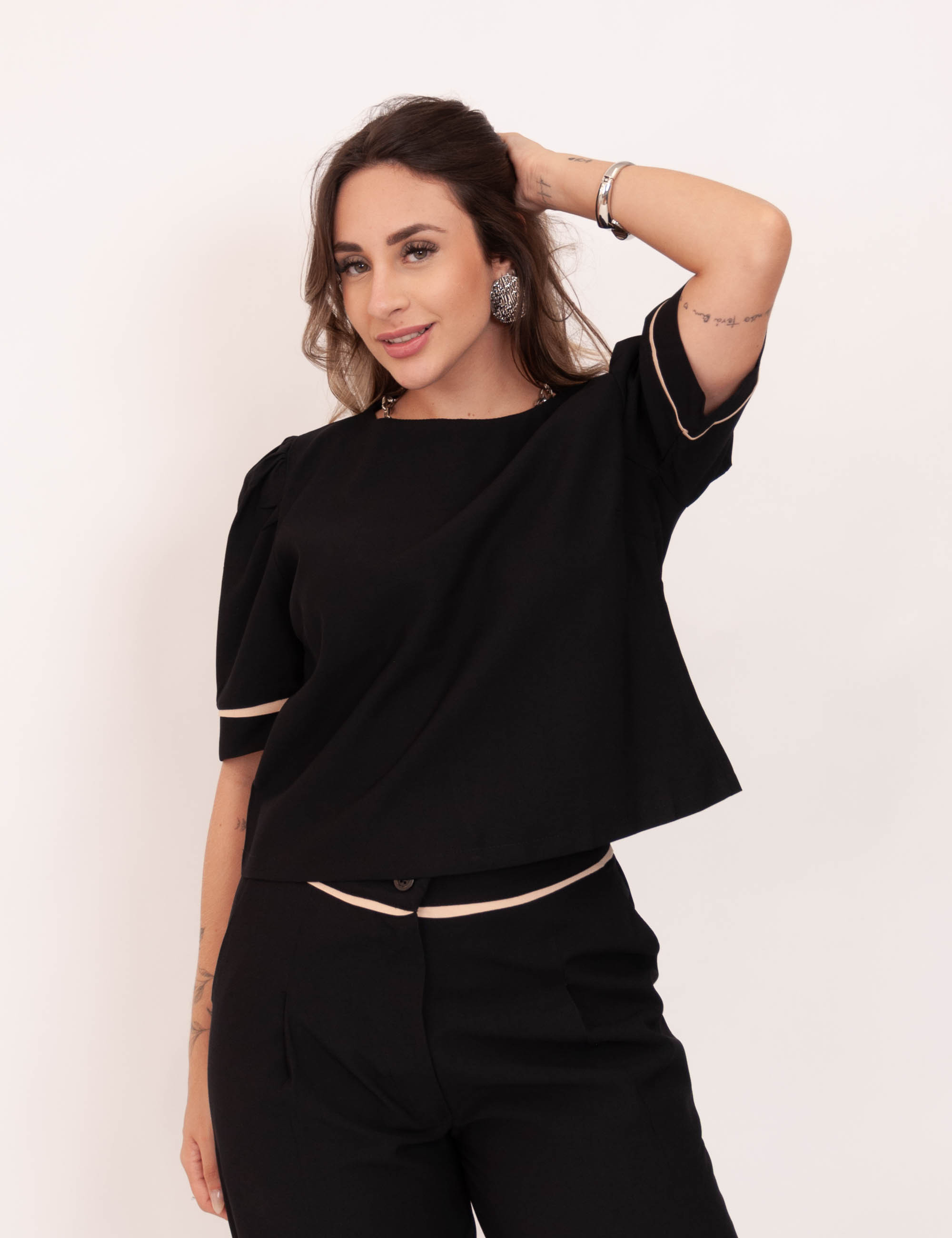 Blusa Marant Viés Preto