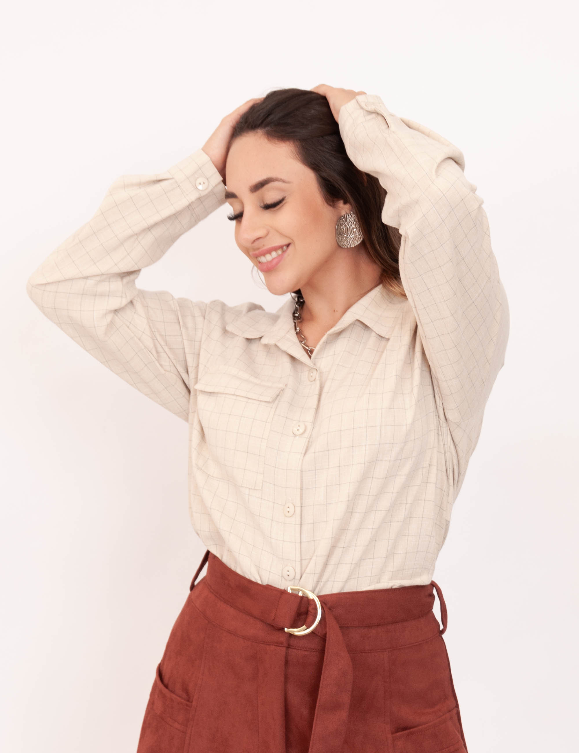 Camisa Linho Bege