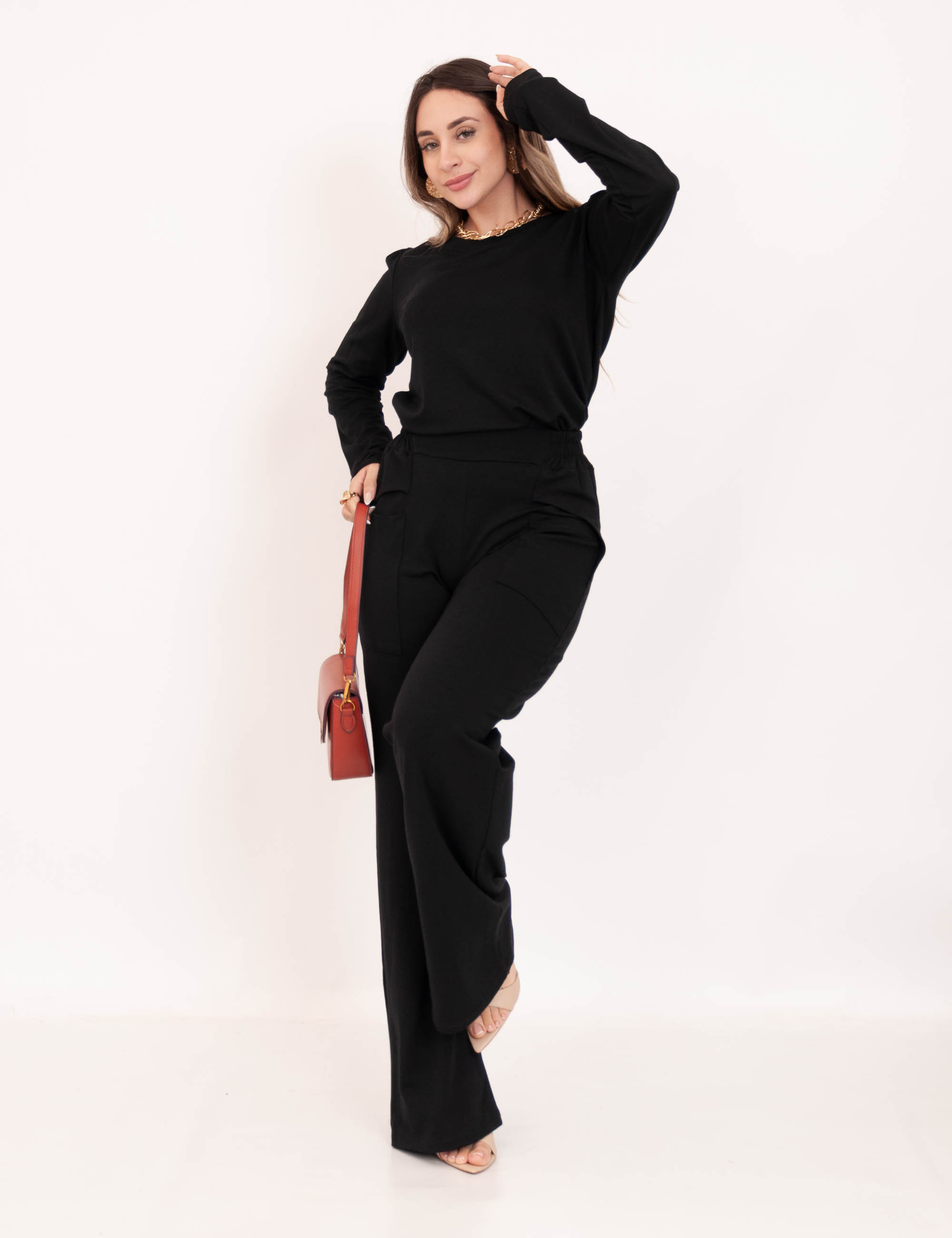 Conjunto Bia Moletinho Preto