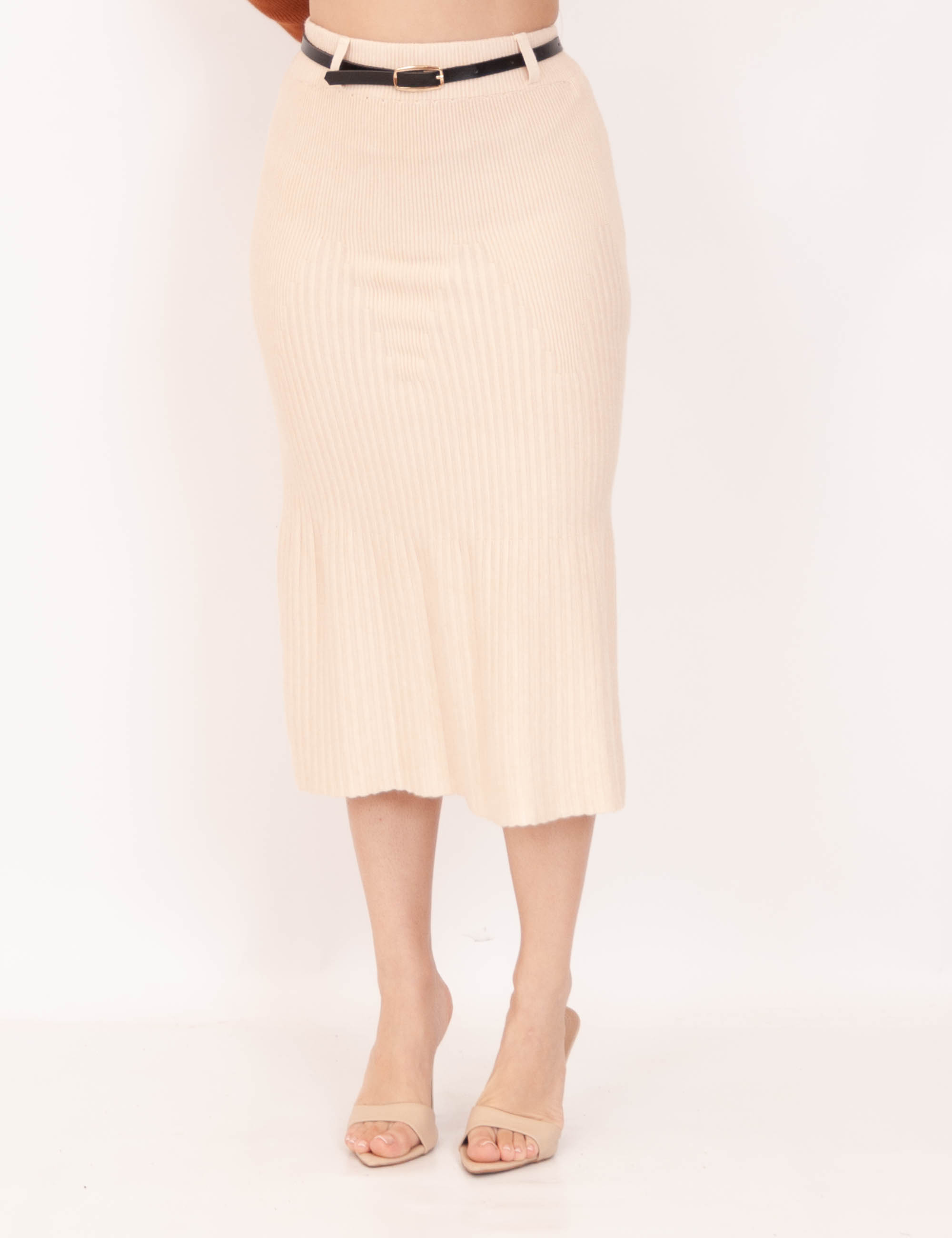 Saia Cecília Tricot Ferrugem