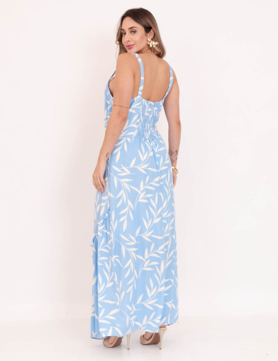 Vestido Marisa Folhas Azul