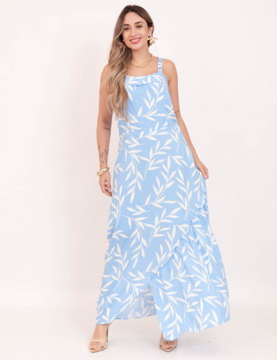 Vestido Marisa Folhas Azul