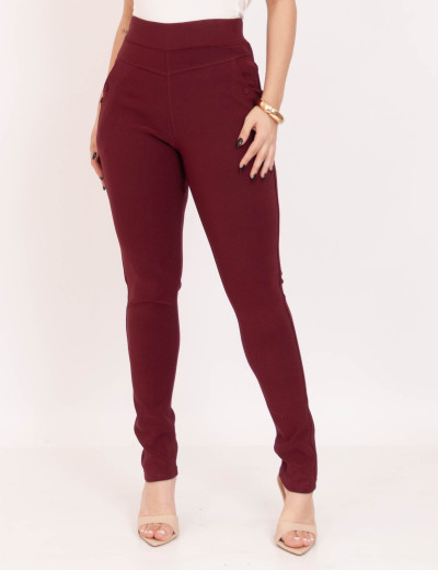 Calça Cigarrete Helanca Vinho