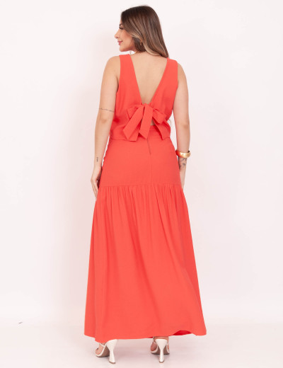 Cropped Nubia Amarração Laranja