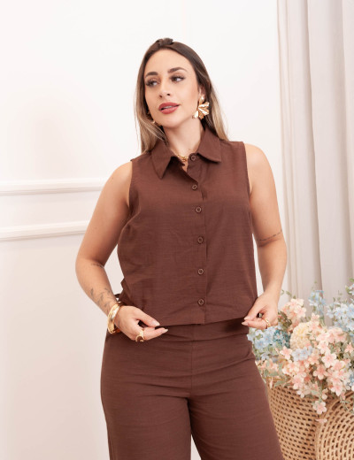 Blusa Ella Marant Marrom