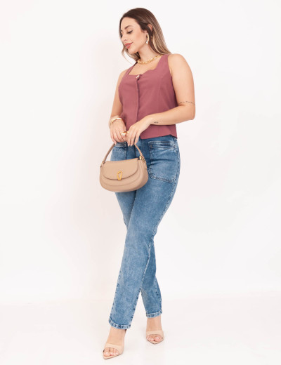 Blusa Alça Decote Rose