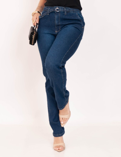 Calça Mom Jeans Escuro 