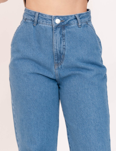 Calça Reta Jeans Claro 