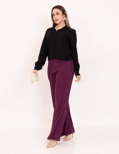 Camisa Viscose Gola Preto