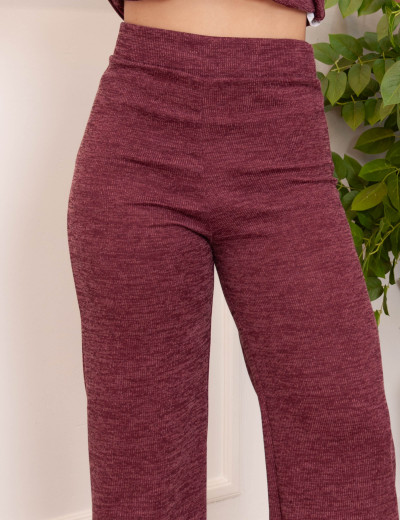Calça Wid Leg Lanzinha Vinho