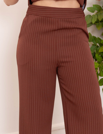 Calça Luara Pantalona Marrom