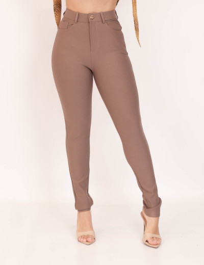 Calça Bengaline Skinny Castor