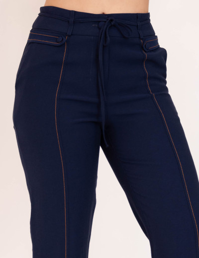 Calça Misha Pesponto Marinho