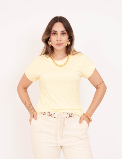 Blusa Pala Algodão Amarelo
