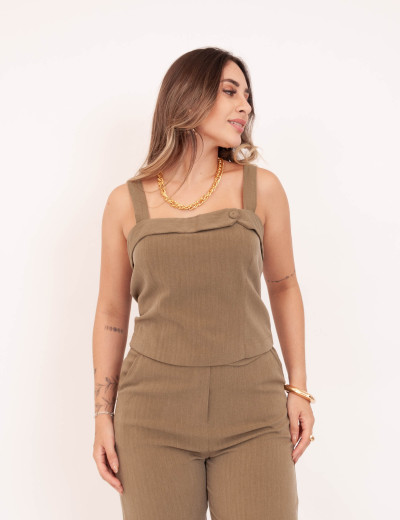 Cropped Lapela Verde