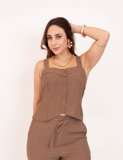 Cropped Marcela Marant Caqui