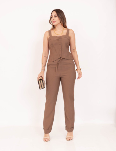 Calça Marcela Cinto Caqui