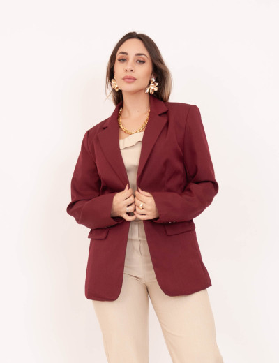 Blazer Alfaiataria Forrado Vinho