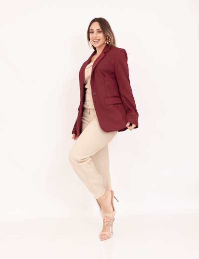 Blazer Alfaiataria Forrado Vinho