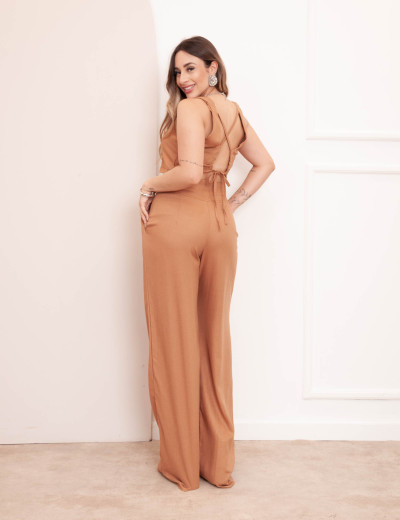 Conjunto Viscolinho Pesponto Caramelo