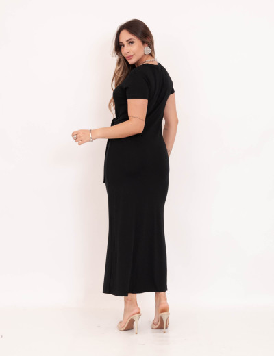 Vestido Longuete Viscolycra Preto