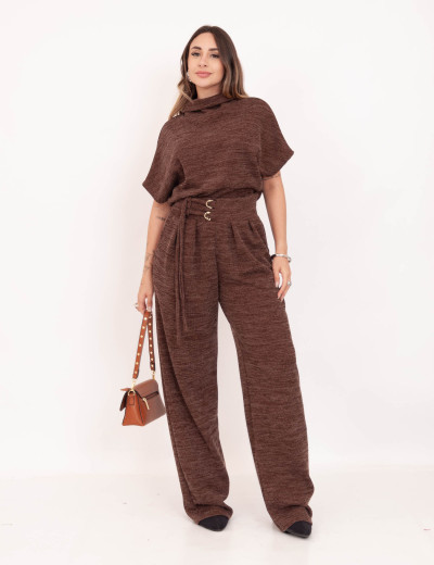 Blusa Romana Moletinho Marrom