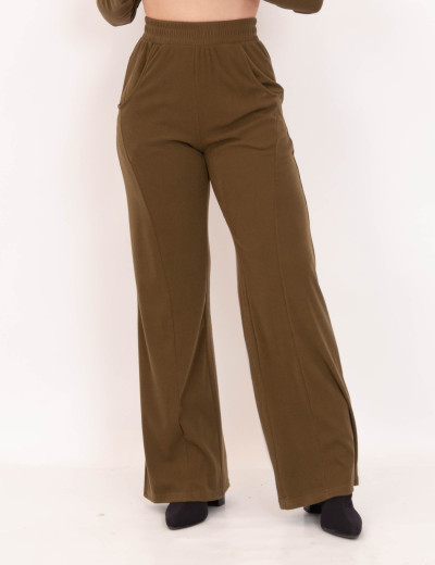 Calça Canelada Verde