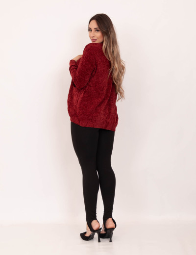 Cardigan Tricot Mousse  Vinho