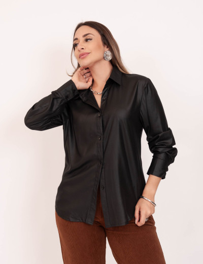 Camisa Resinada Preto