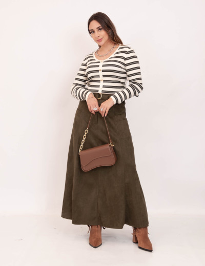 Blusa Tricot Listras Verde