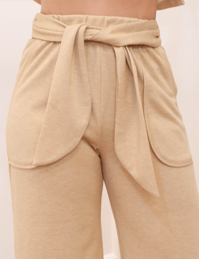 Calça Paola Moletinho Bege