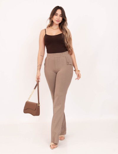 Calça Reta Caqui
