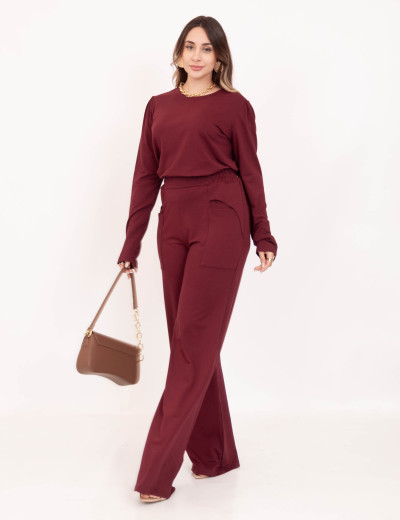 Conjunto Bia Moletinho Vinho