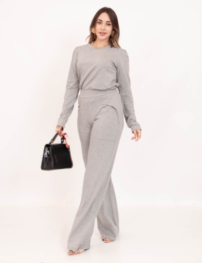 Conjunto Bia Moletinho Cinza