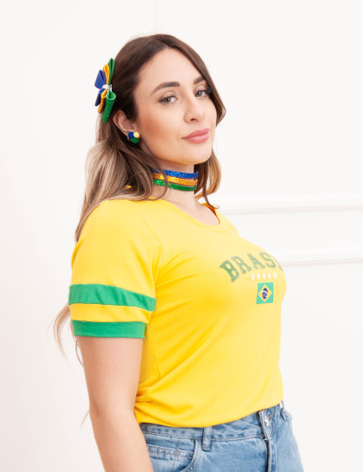 T-Shirt Brasil Amarelo