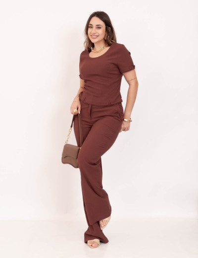 Calça Pantalona Marant Marrom