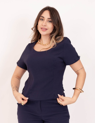 Cropped Marant Manga Marinho