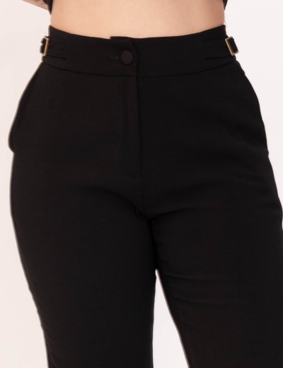 Calça Reta Fivela Preto
