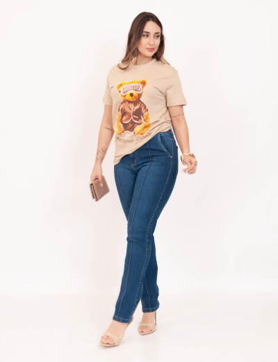 T-Shirt Silkada Urso Bege