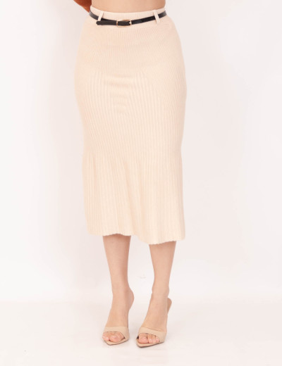 Saia Cecília Tricot Ferrugem