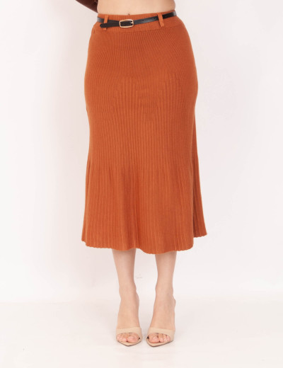 Saia Cecília Tricot Bege