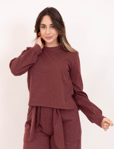 Blusa Paola Moletinho Vinho