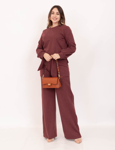 Calça Paola Moletinho Vinho